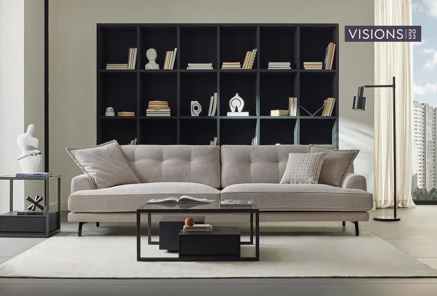 Четириместен диван «Milan» + три декоративни възглавници, ширина 280см