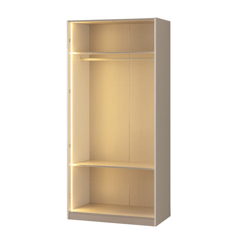 Двукрилен гардероб «Noble» - с осветление, чекмеджета, рафтове, ширина 105см