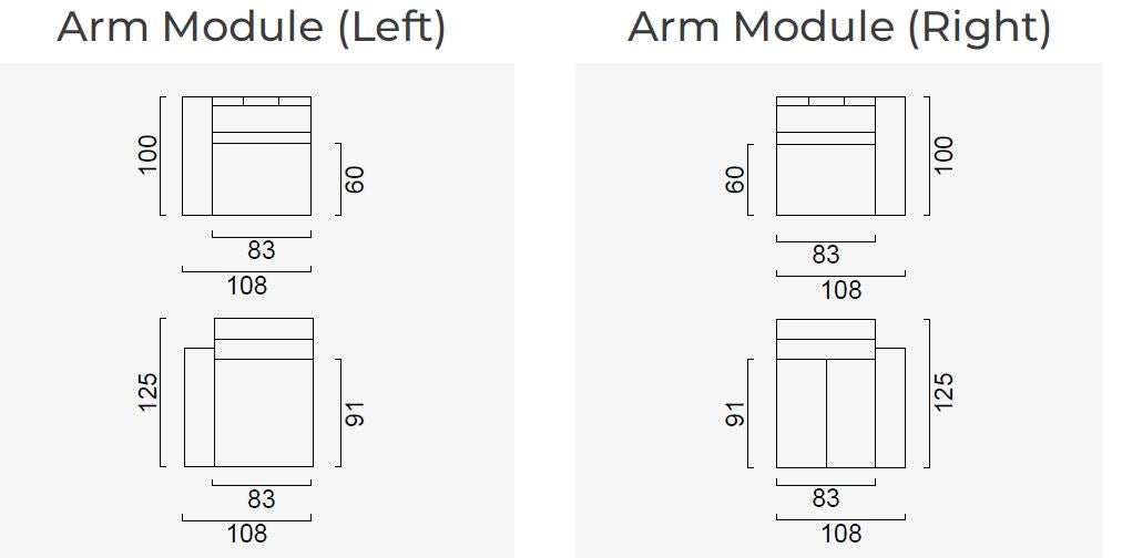 18 модула за модулен разтегателен диван «Air Cavalli Relax»