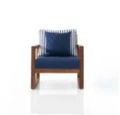 Градинско кресло «Deep» с африкански тик