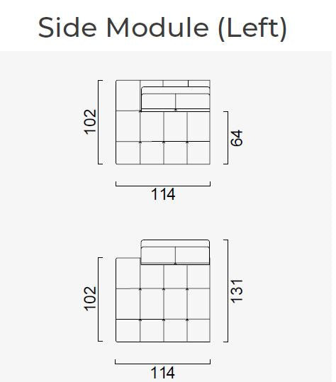10 модула за модулен разтегателен диван «Panamera Comfort»