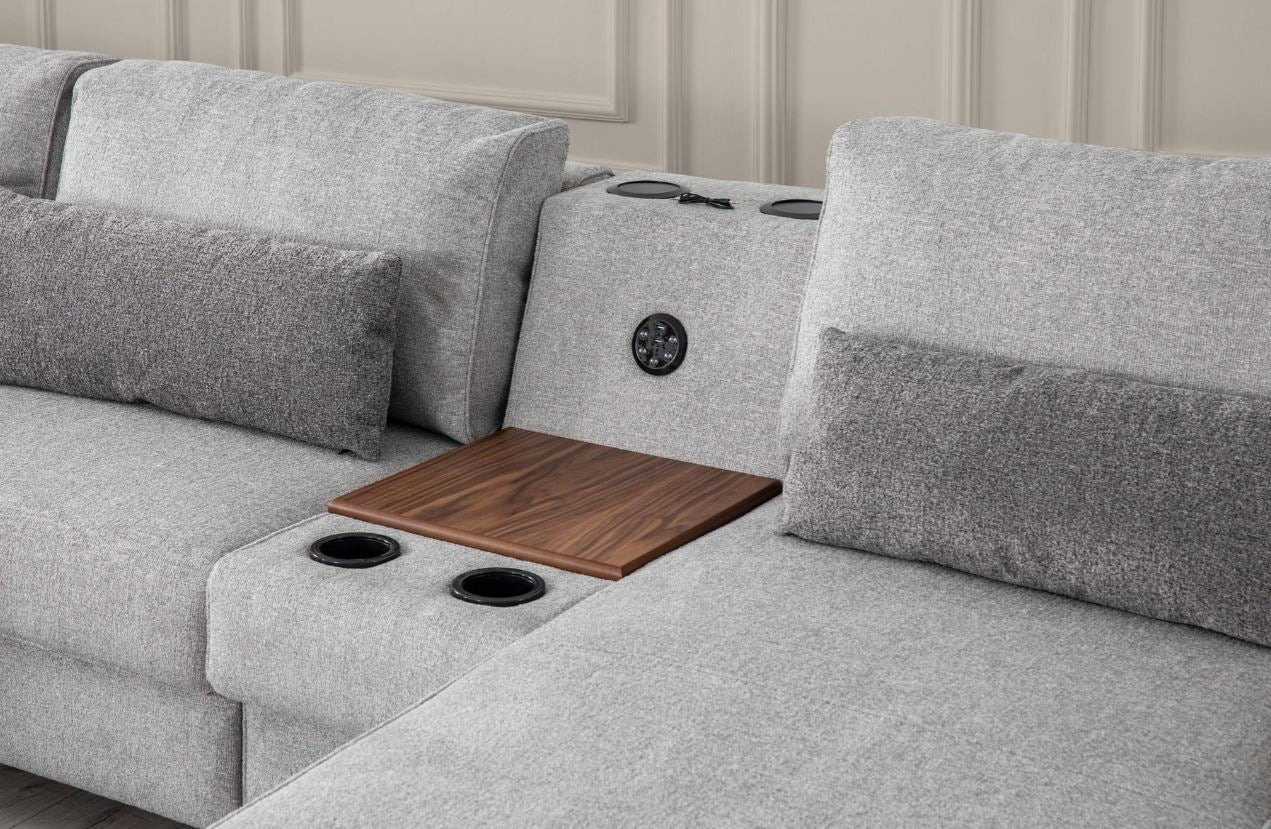 Модулен разтегателен диван «Karizma» + музикална конзола, USB зарядна станция