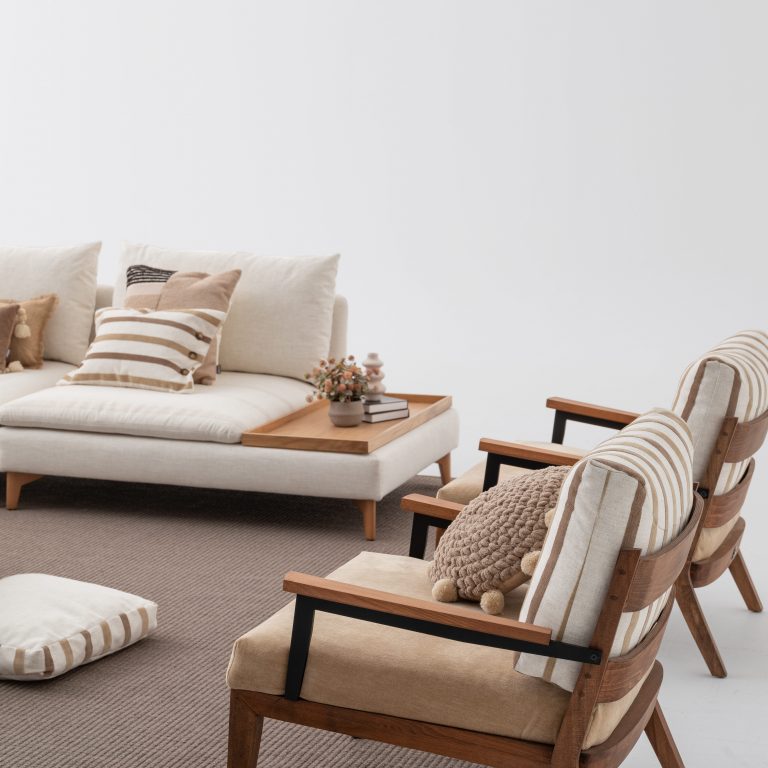 Ъглов диван «Fox Lagom» от серия Colorium, с декоративни възглавници, ширина 415см