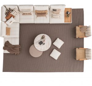 Ъглов диван «Fox Lagom» от серия Colorium, с декоративни възглавници, ширина 415см