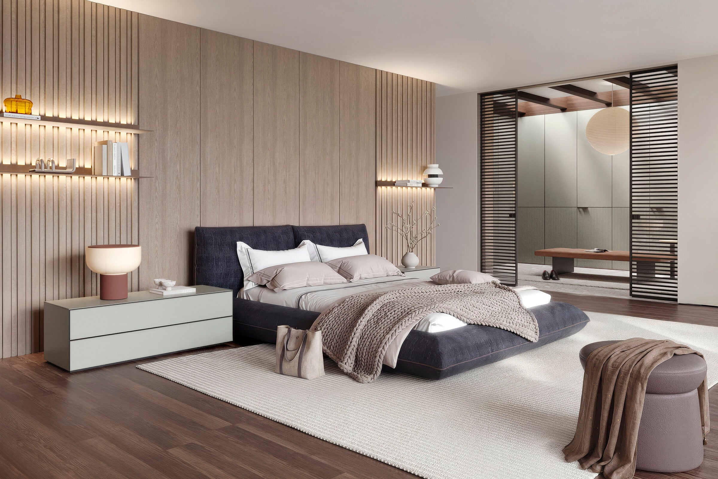 Тапицирано легло «Tonfo» с комфортна периферия, с включена подматрачна рамка