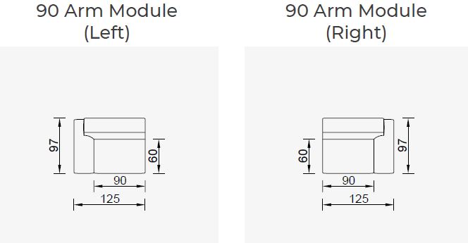 6 модула за модулен диван «Valencia»