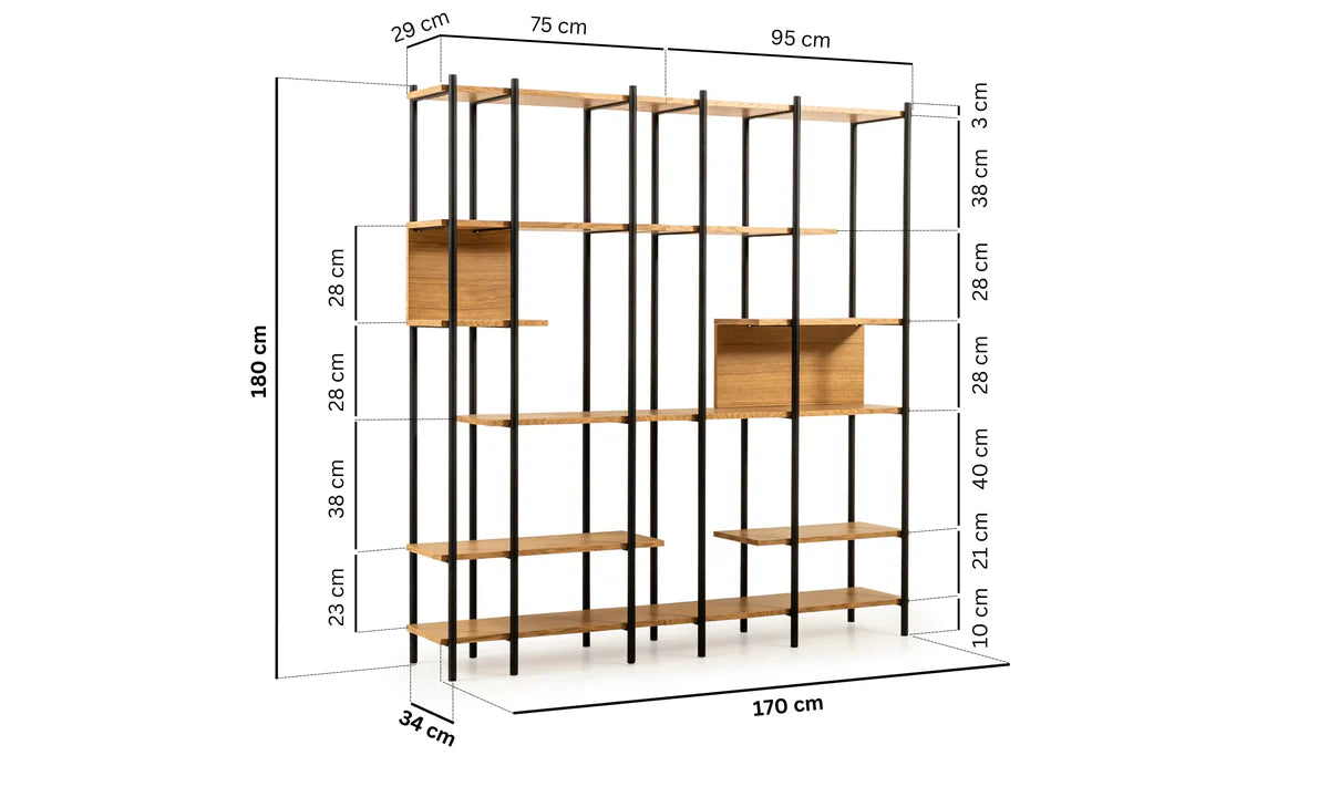 Етажерка «Harmonia 40005» с размер 170x180x35см
