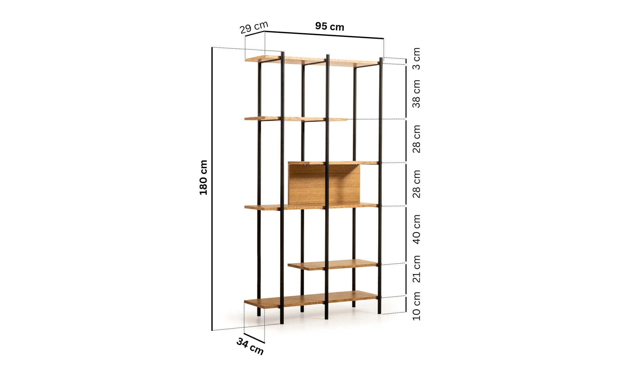 Етажерка «Harmonia 40004» с размер 95x180x35см
