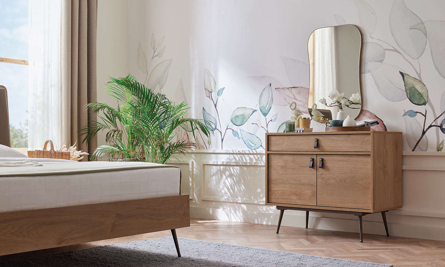 Скрин «Helis» с чекмедже и шкафове, размер 96х82х48см