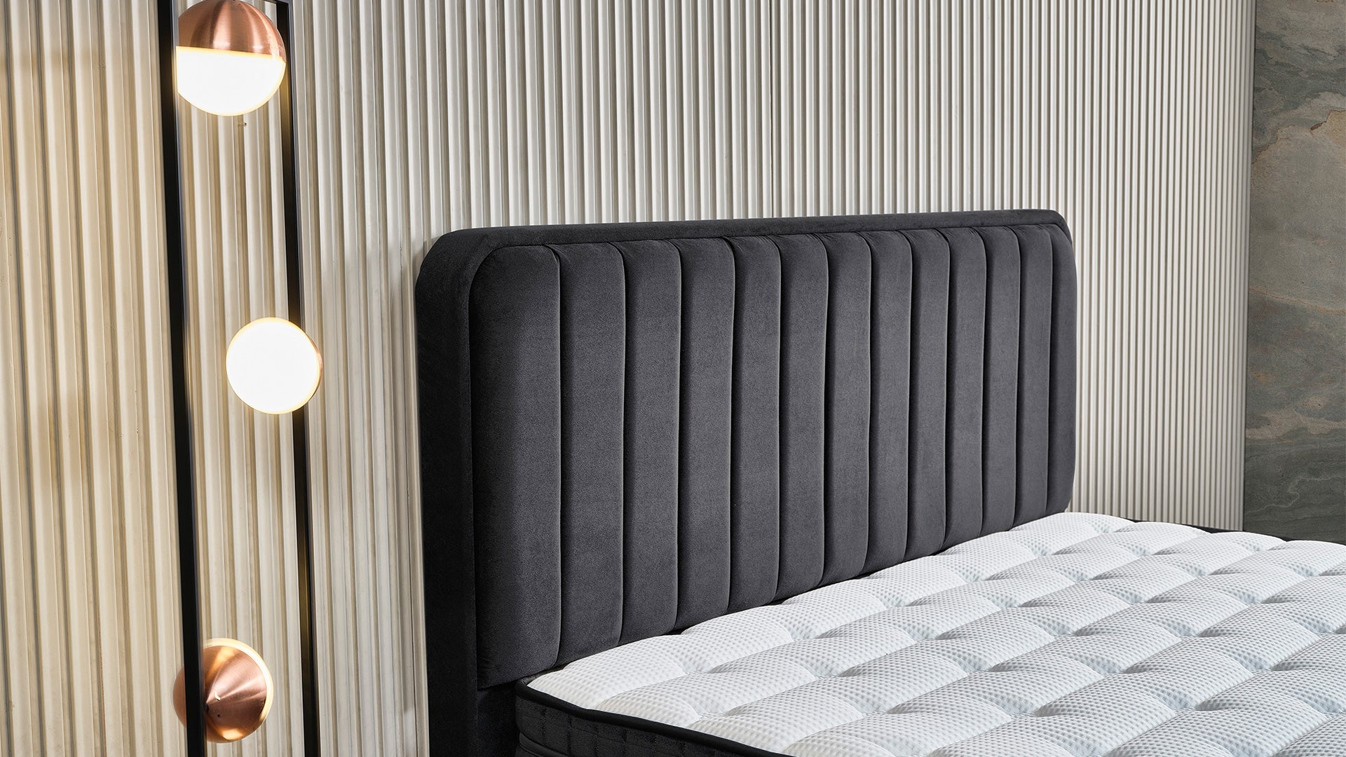 Тапицирано легло «Hempoil» + Матрак и табла - с място за съхранение и система за безшумно затваряне