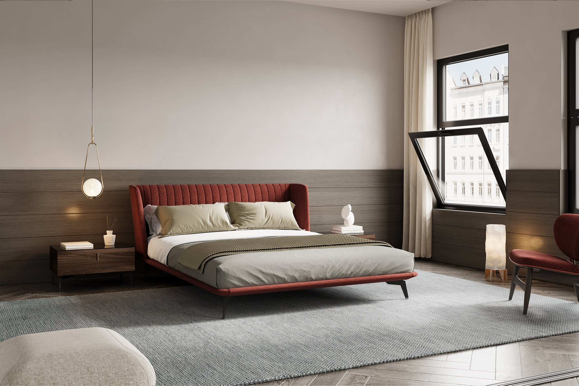 Тапицирано легло «Heritage» с ултра тънка основа