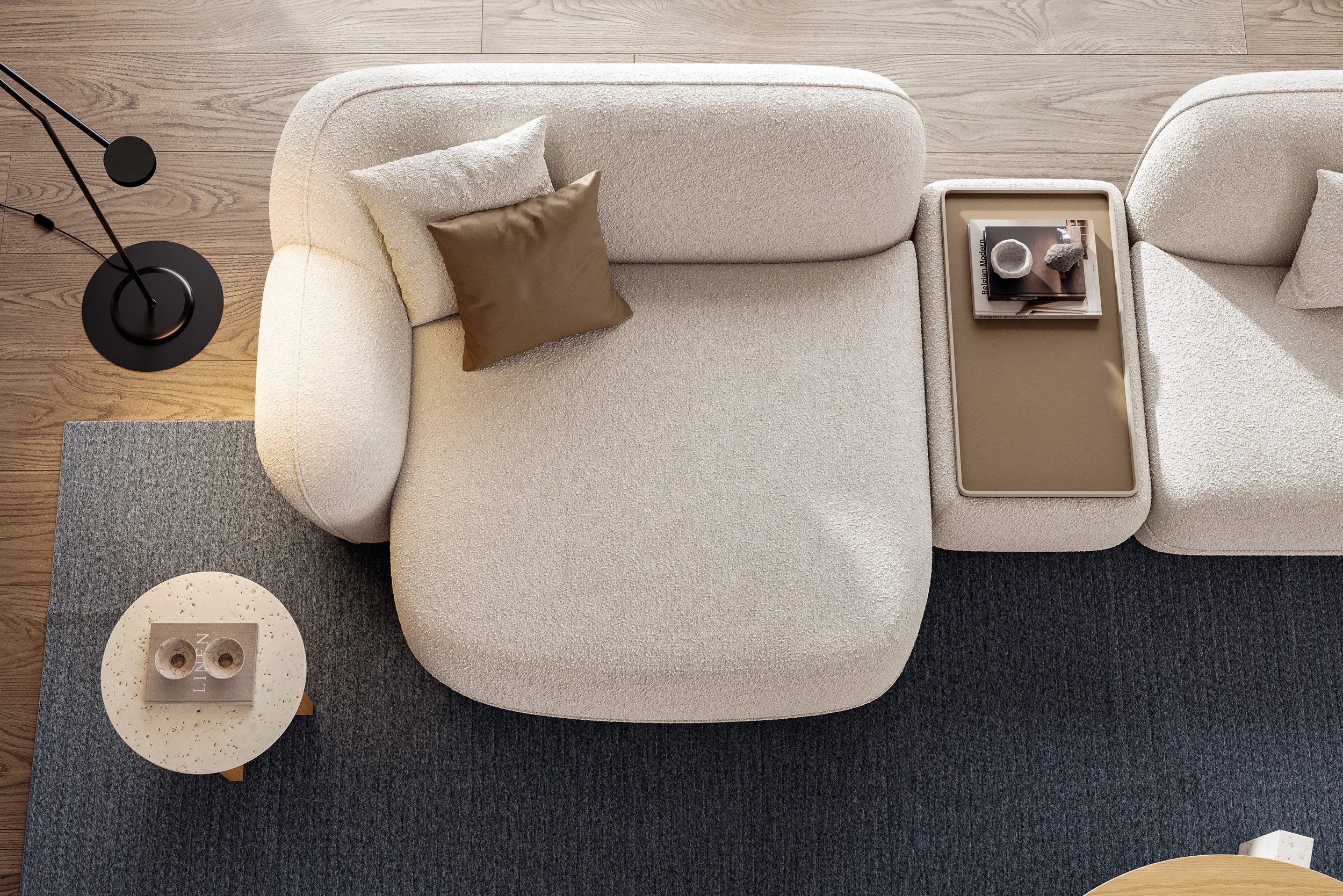 Четириместен диван «Icona»  - Опция 8, с декоративни възглавници, ширина 450см