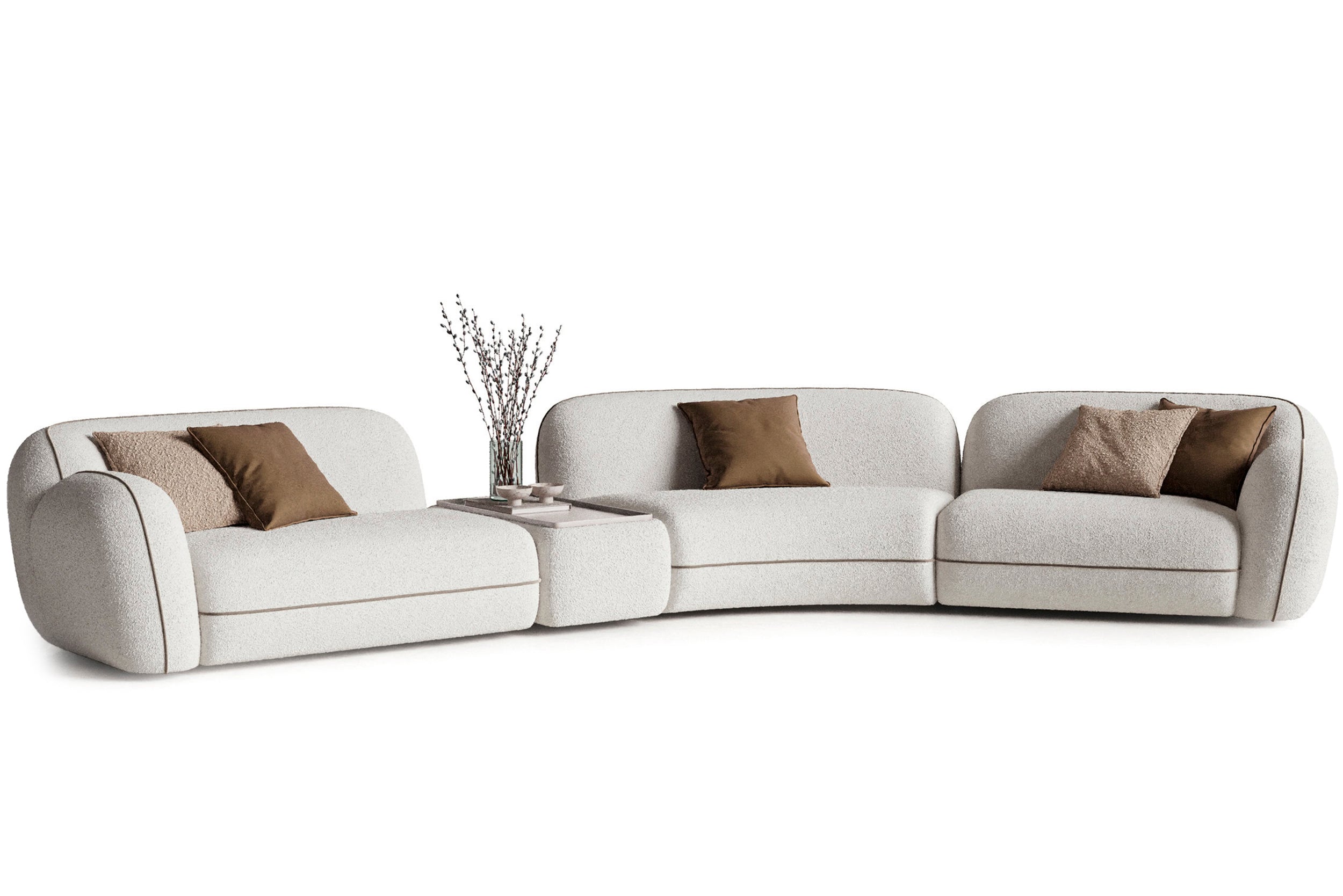 30 готови конфигурации на модулен диван «Icona» + конзолна масичка, лежанка