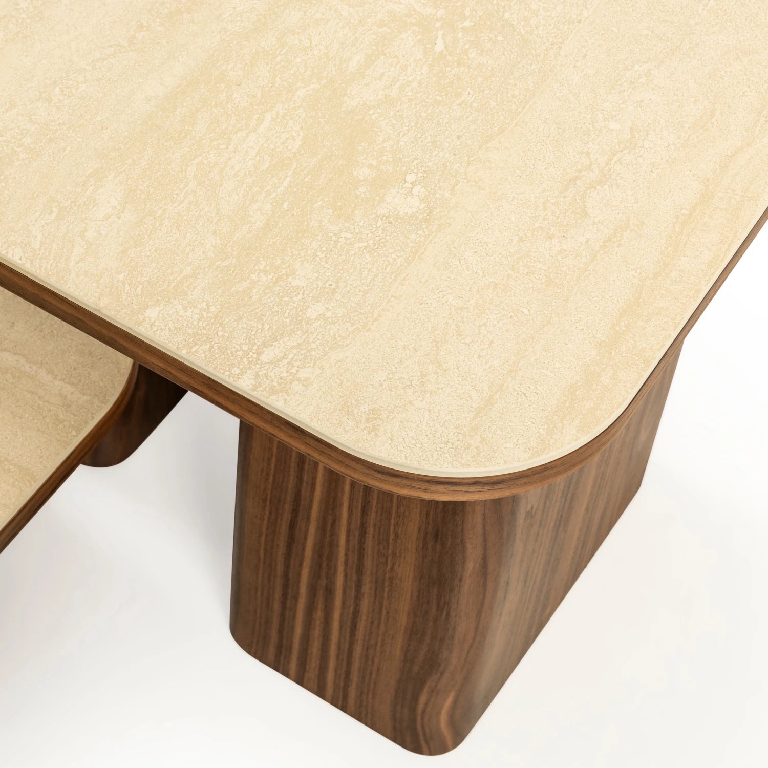 Холна маса «Alaca» с травертин, с размер 138х31х80см