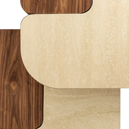 Холна маса «Alaca» с травертин, с размер 138х31х80см