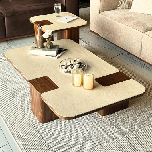 Холна маса «Alaca» с травертин, с размер 138х31х80см