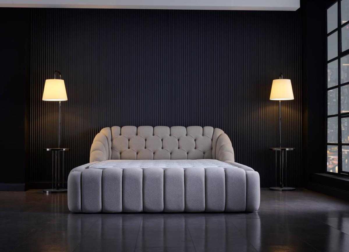 Тапицирано легло «Aqua» + Матрак и табла - с място за съхранение, повдигащ механизъм, система за безшумно затваряне