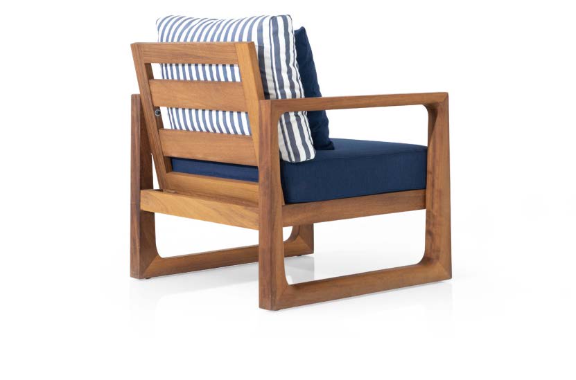 Градинско кресло «Deep» с африкански тик