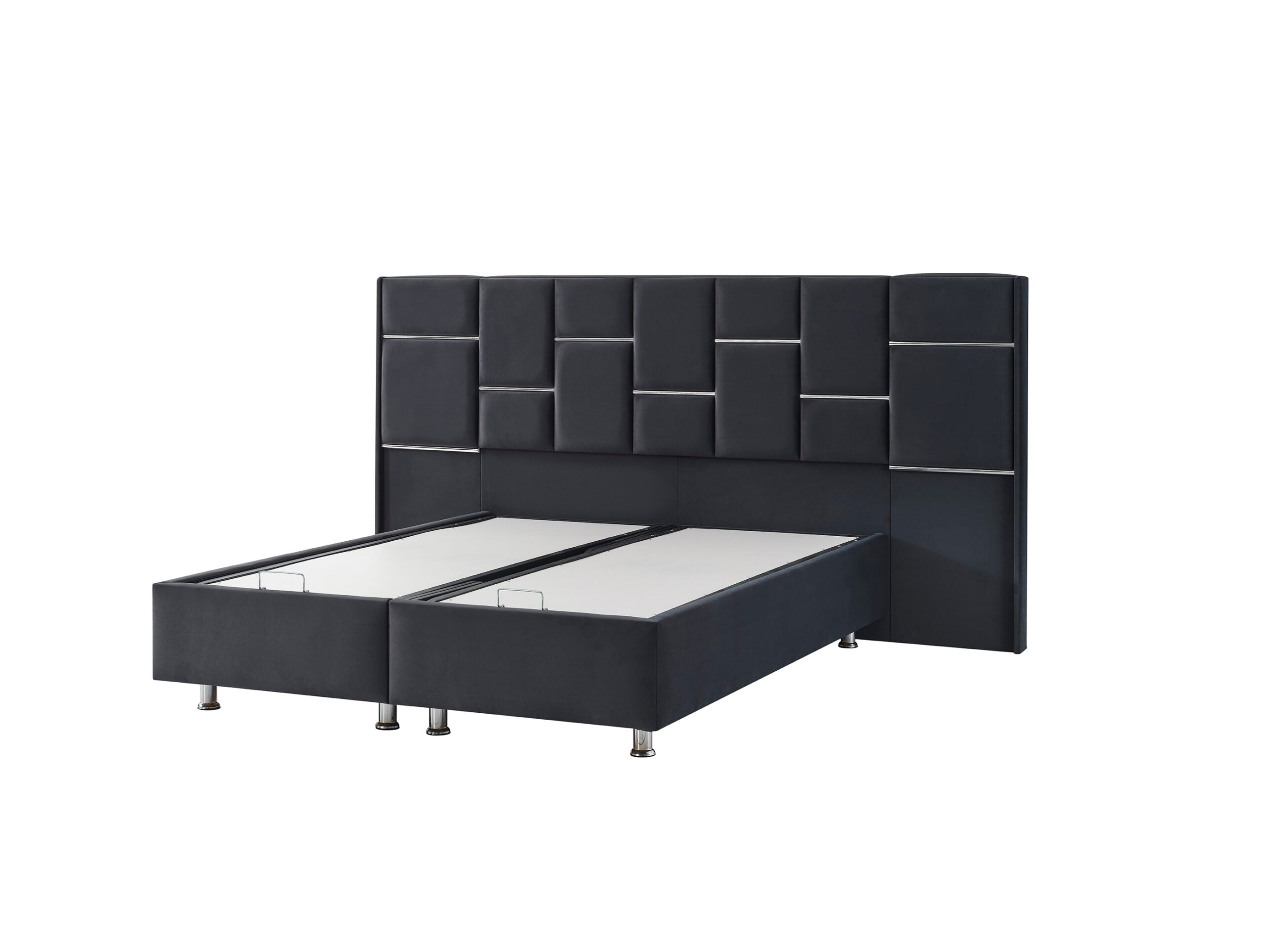 Тапицирано легло «Klas» + Матрак и табла - с място за съхранение, повдигащ механизъм, система за безшумно затваряне