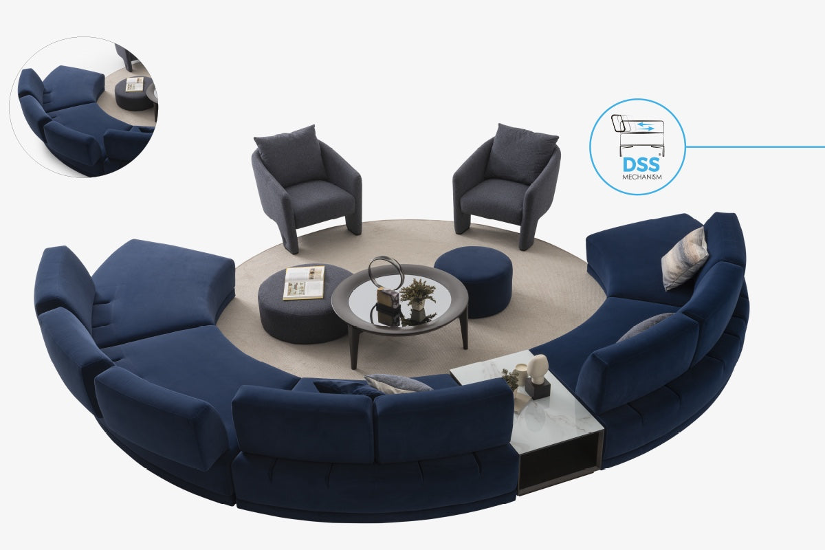 96 готови конфигурации на модулен разтегателен диван «Le Mans Comfort»