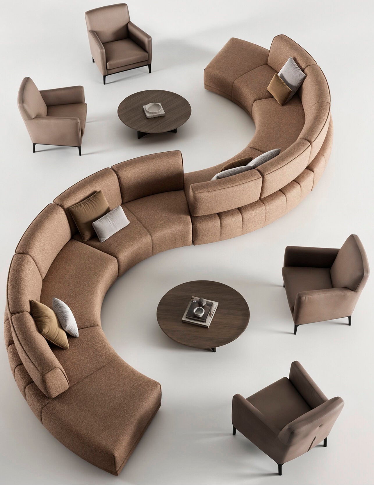 96 готови конфигурации на модулен разтегателен диван «Le Mans Comfort»