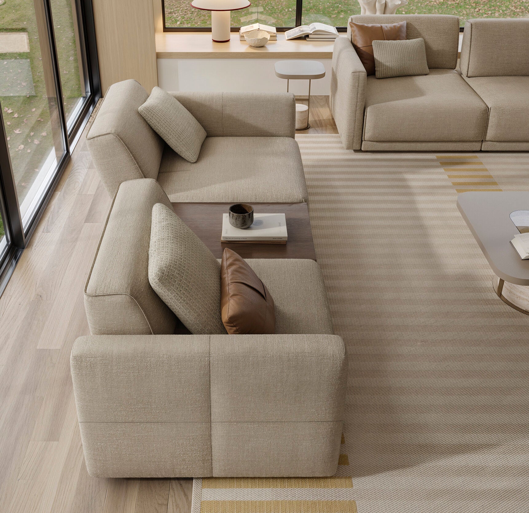 96 готови конфигурации на модулен разтегателен диван «Le Mans Comfort»