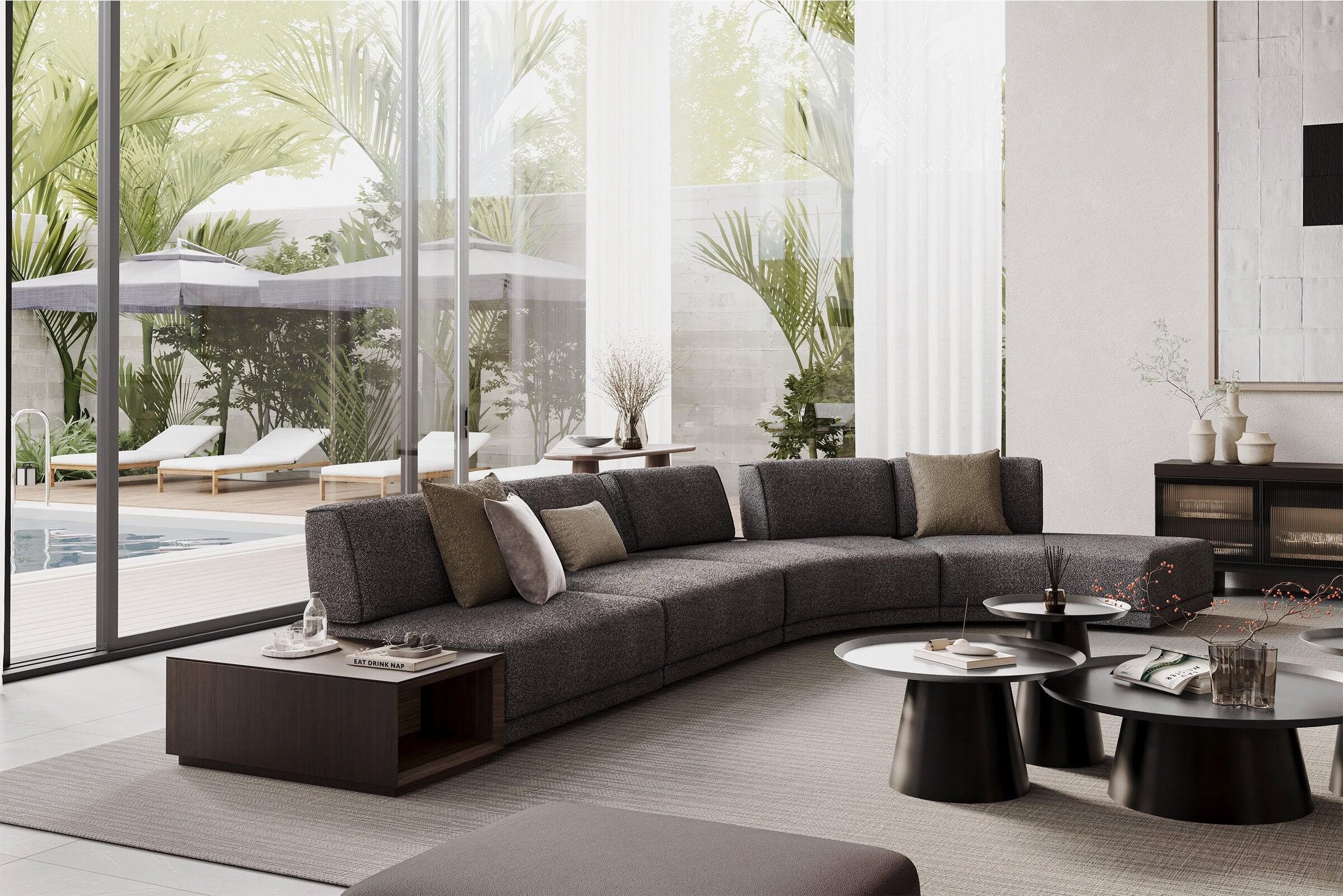 96 готови конфигурации на модулен разтегателен диван «Le Mans Comfort»