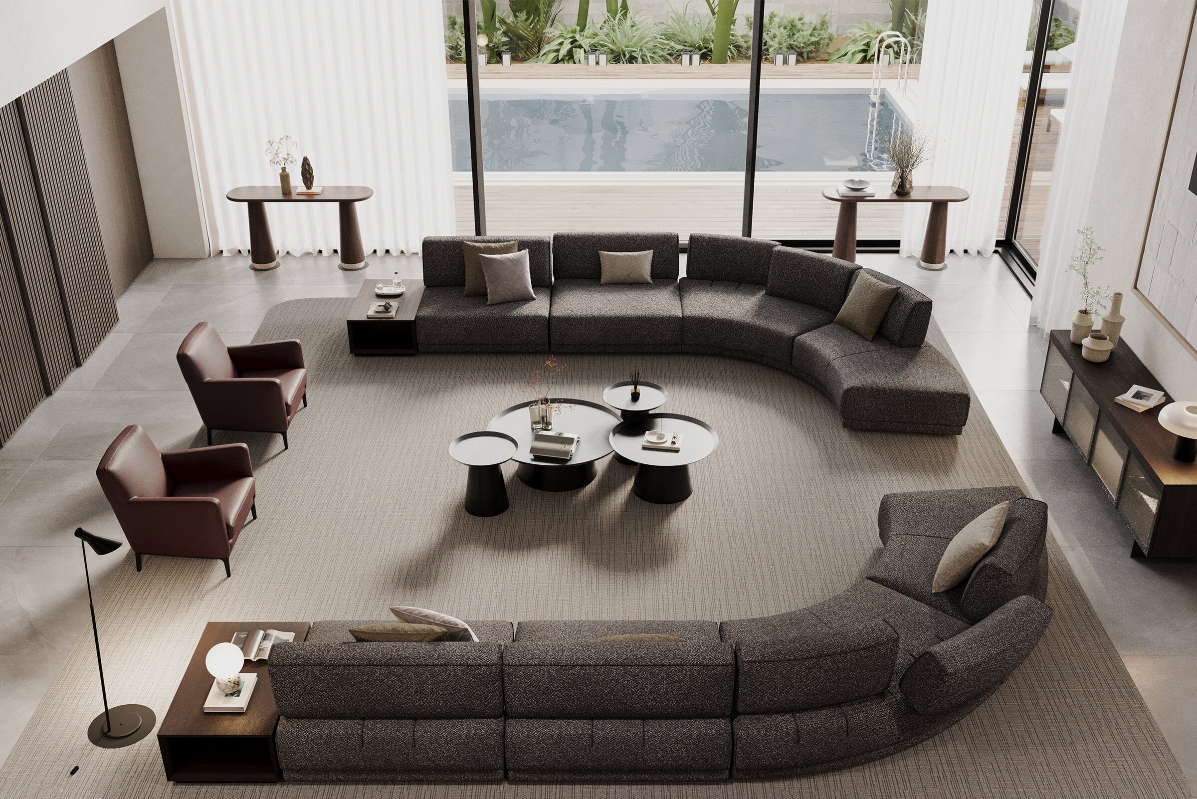 96 готови конфигурации на модулен разтегателен диван «Le Mans Comfort»