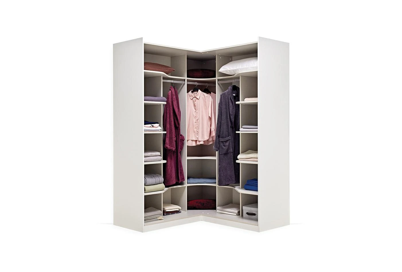 Ъглов гардероб «Legato White» - ширина 152см