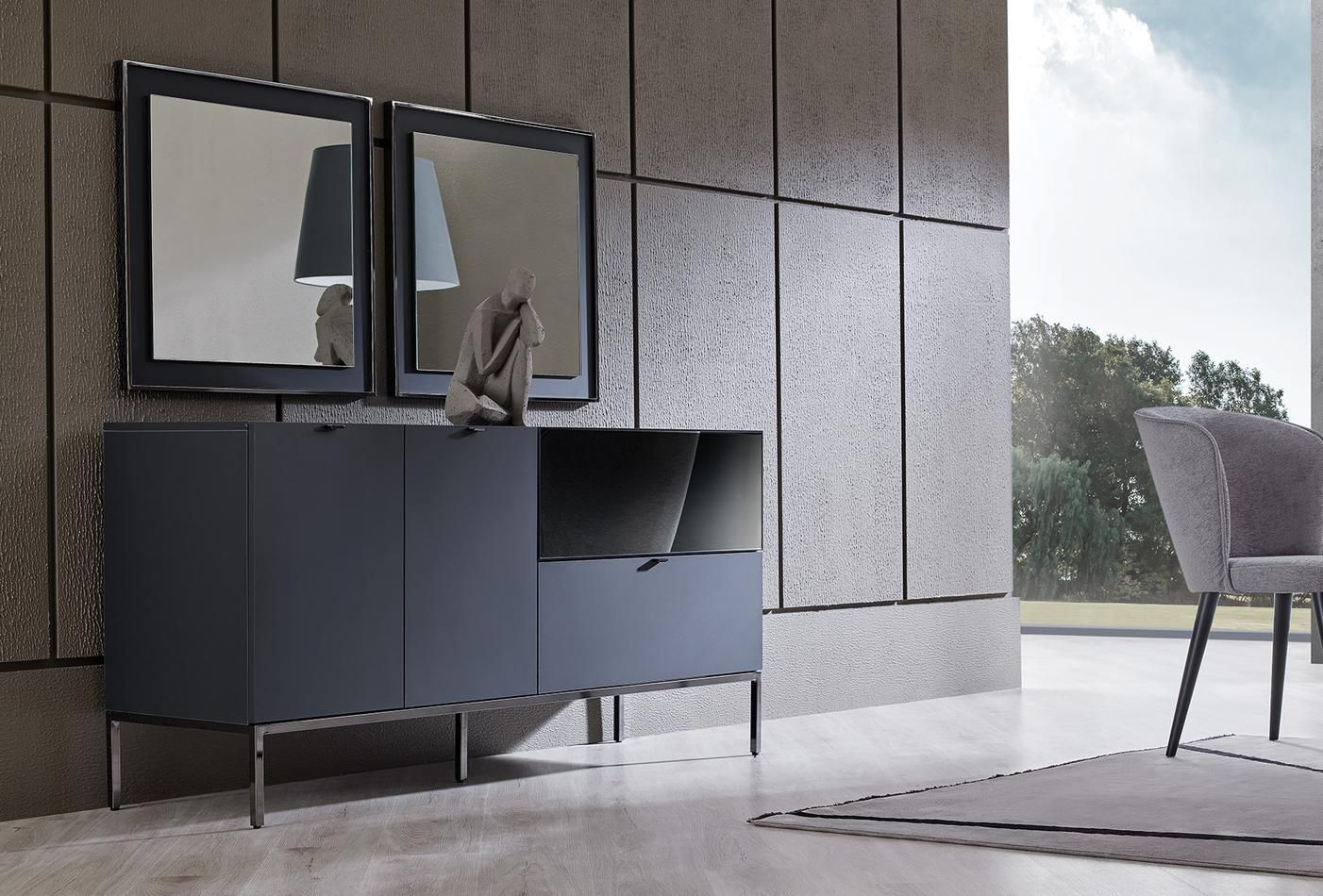 Бюфет «Legato Black» с чекмедже, размер 160х81х48см