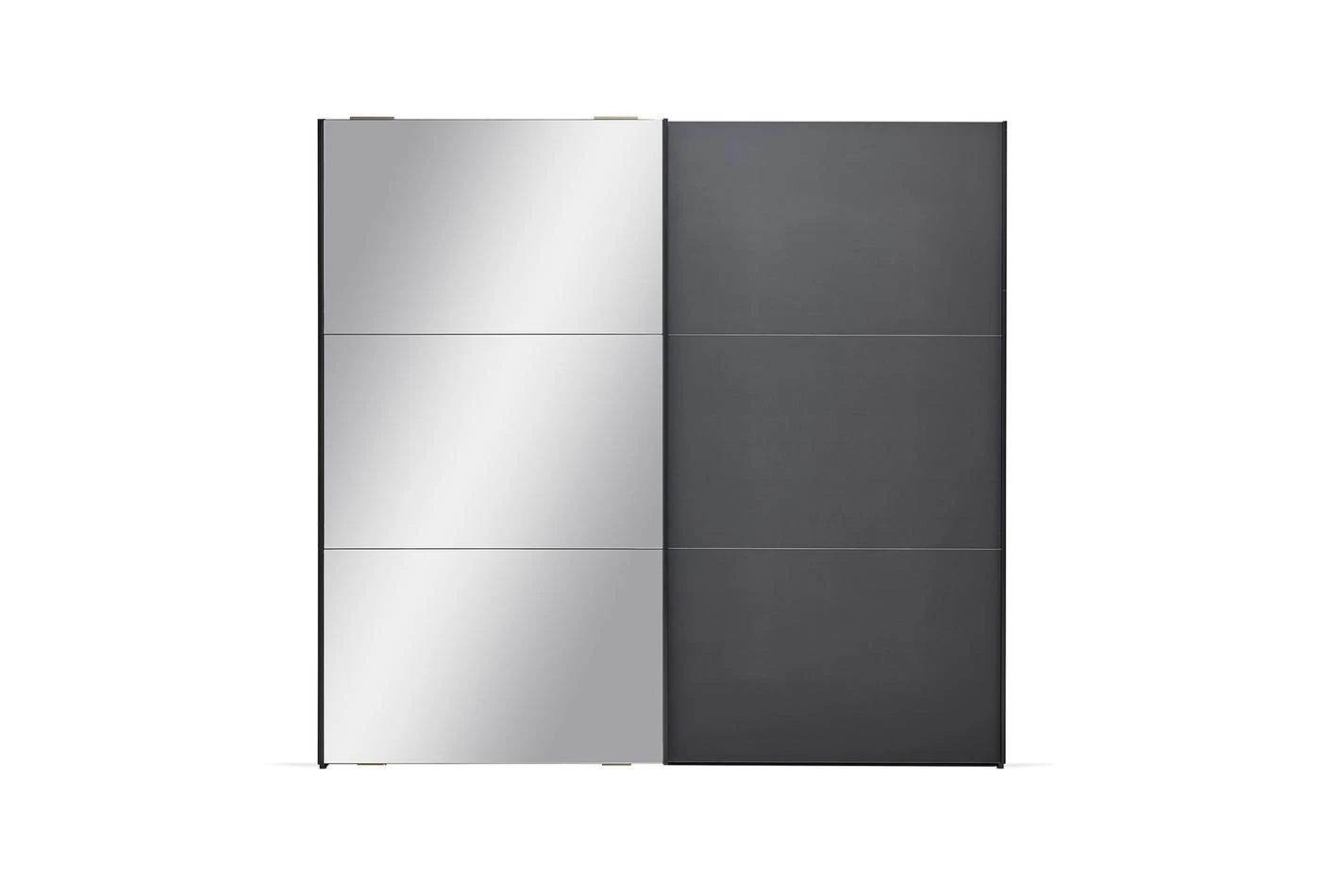 Гардероб с плъзгащи врати «Legato Black» с огледална врата, ширина 233см