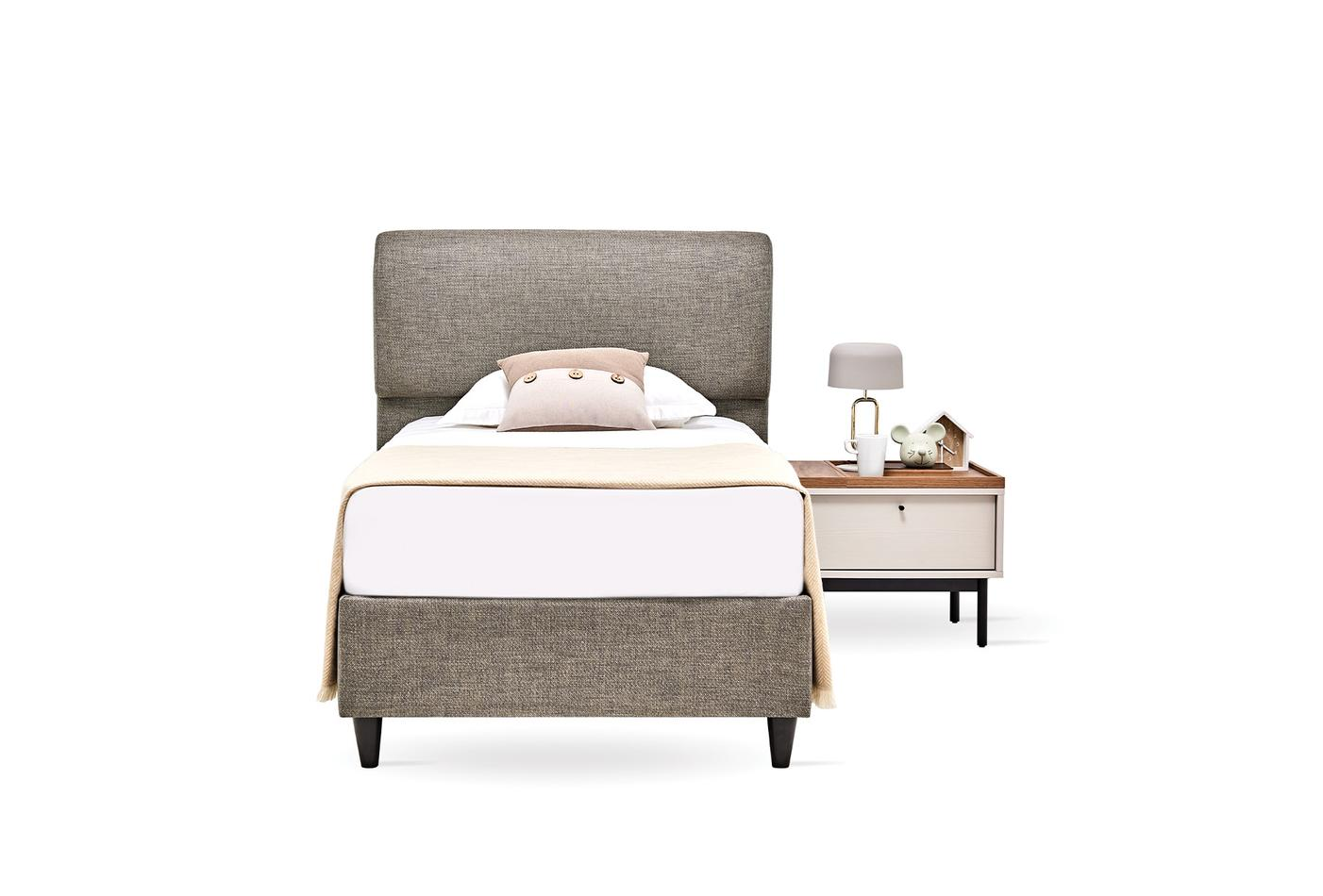 Тапицирана основа за легло «Loreto Teen» с място за съхранение, повдигащ механизъм, система за безшумно затваряне