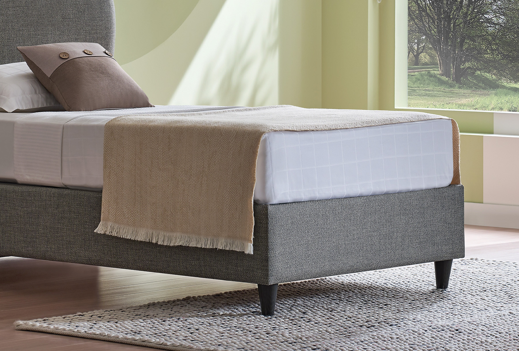 Тапицирана основа за легло «Loreto Teen» с място за съхранение, повдигащ механизъм, система за безшумно затваряне