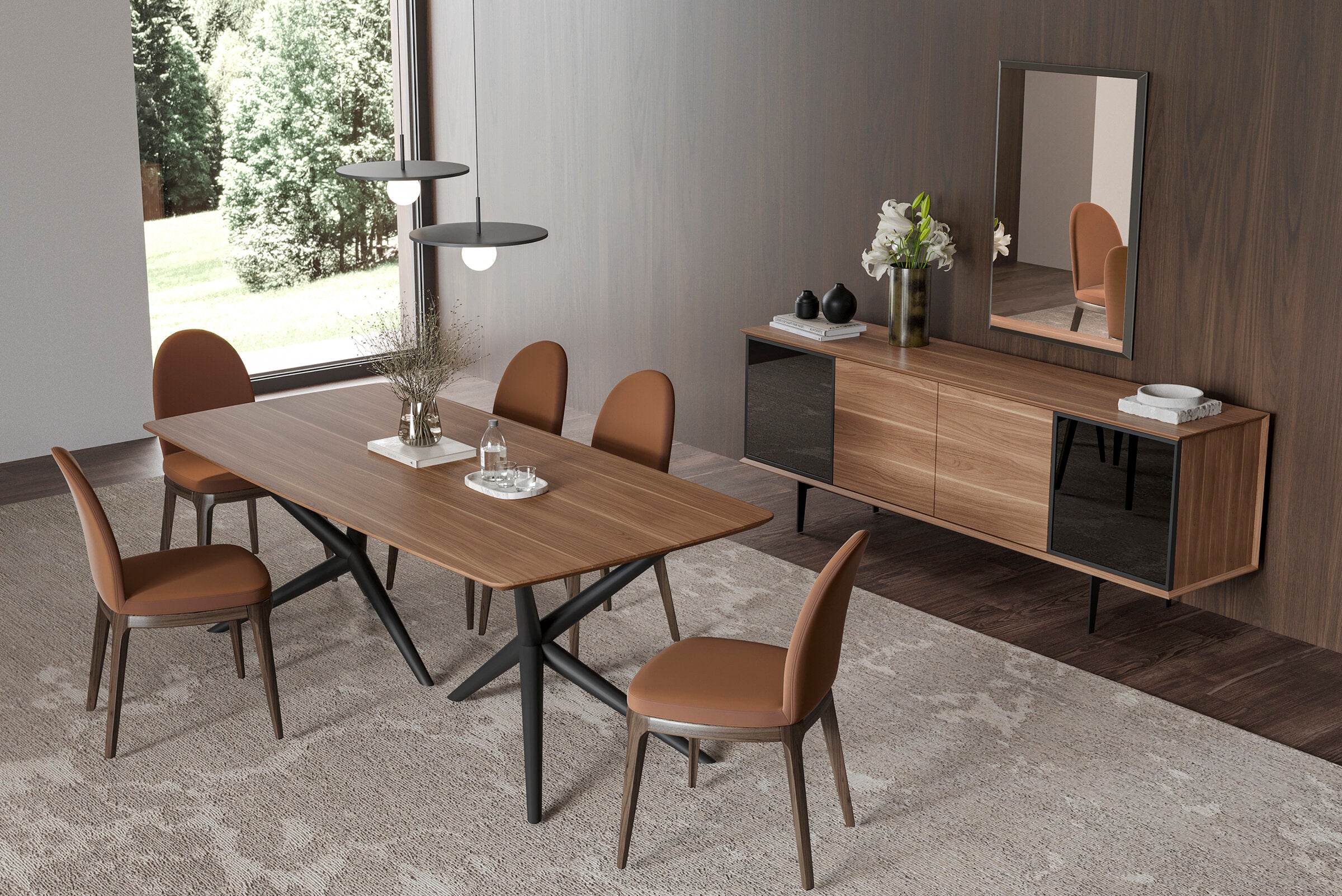 Трапезна маса «Luis» с естествен фурнир