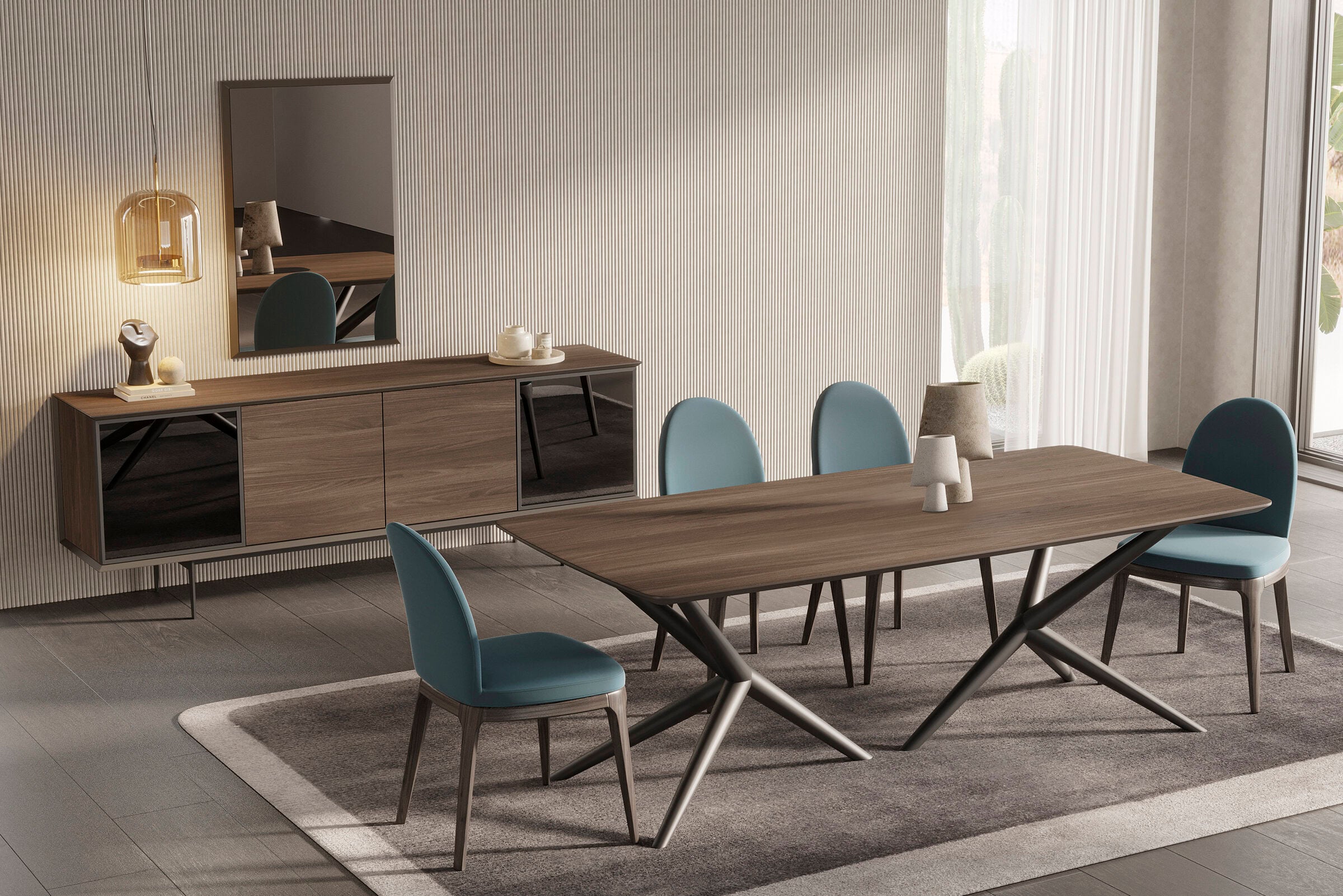 Трапезна маса «Luis» с естествен фурнир