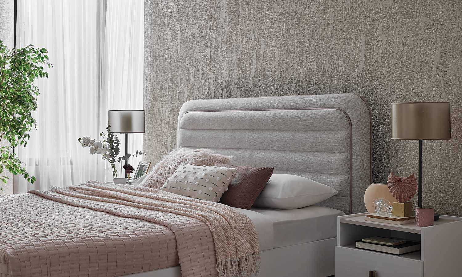 Тапицирано легло «Lumina» с място за съхранение, повдигащ механизъм