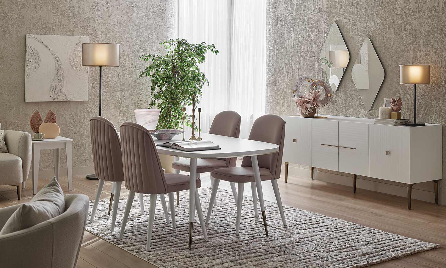 Трапезен стол «Lumina» с тапицерия