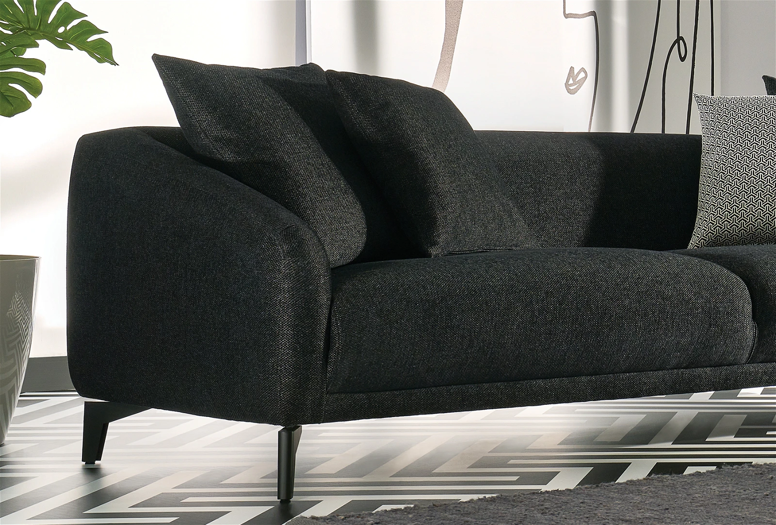 Четириместен диван «Maison» + четири декоративни възглавници, ширина 247см