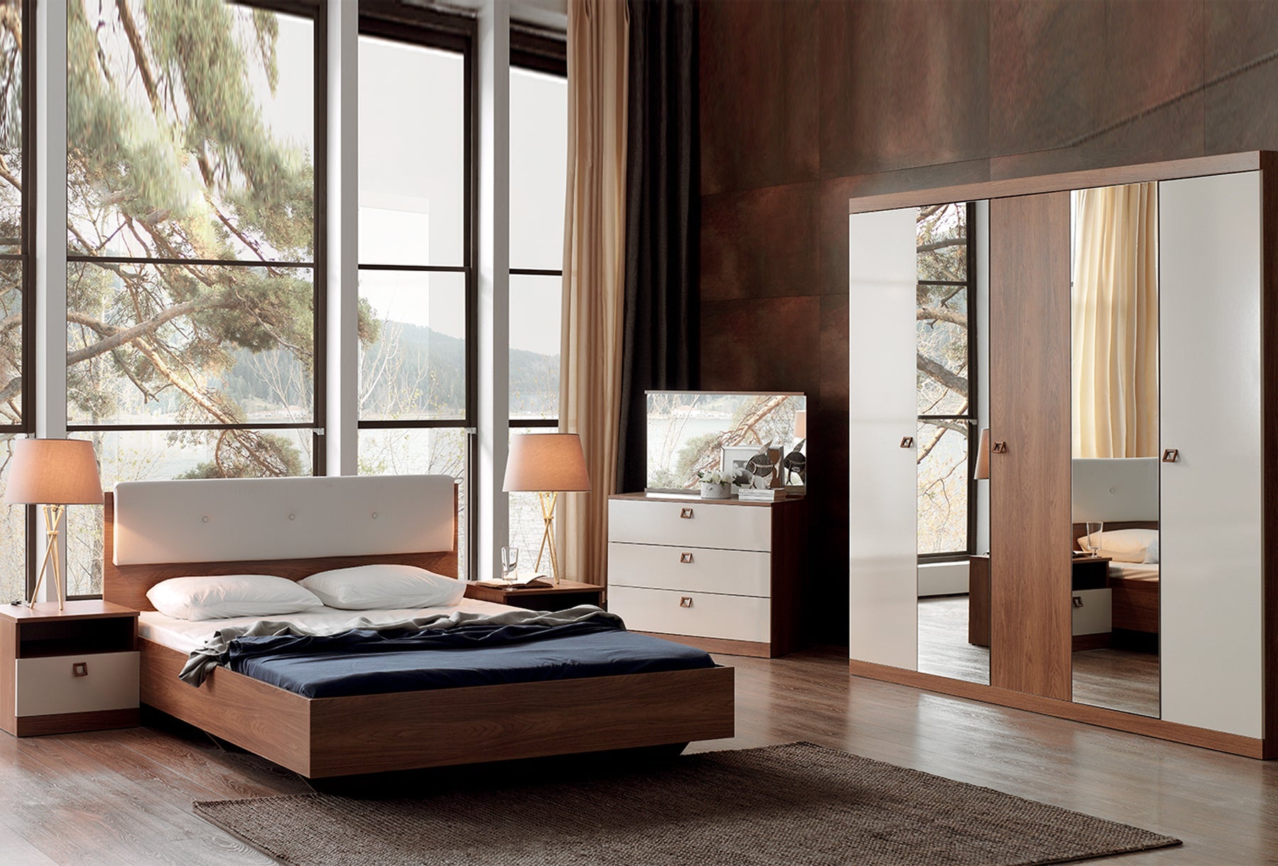 Легло «Mistral» + табла - с място за съхранение, повдигащ механизъм, размер 160х200см