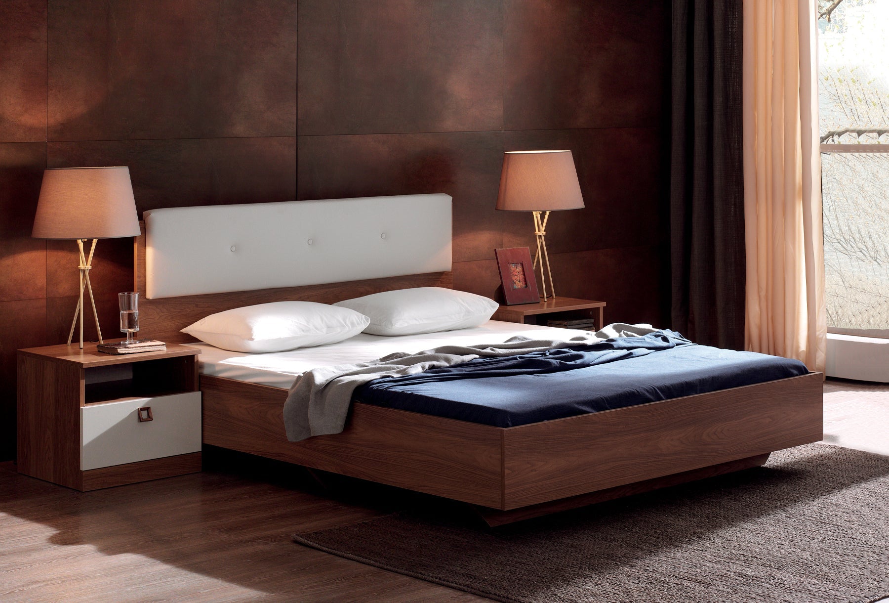 Легло «Mistral» + табла - с място за съхранение, повдигащ механизъм, размер 160х200см