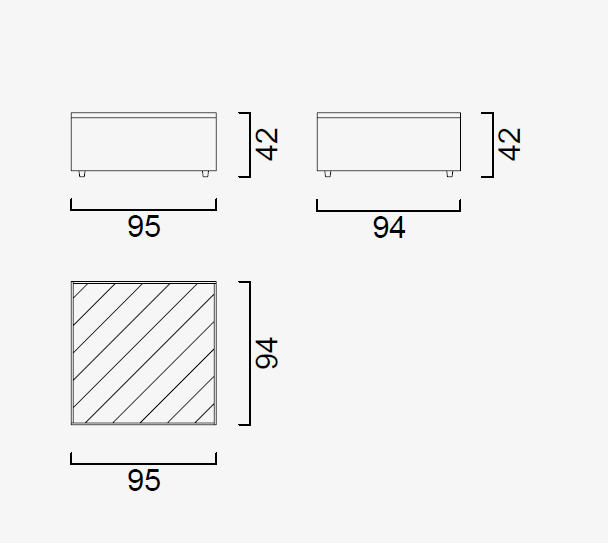 15 модула за модулен диван «Cubic»