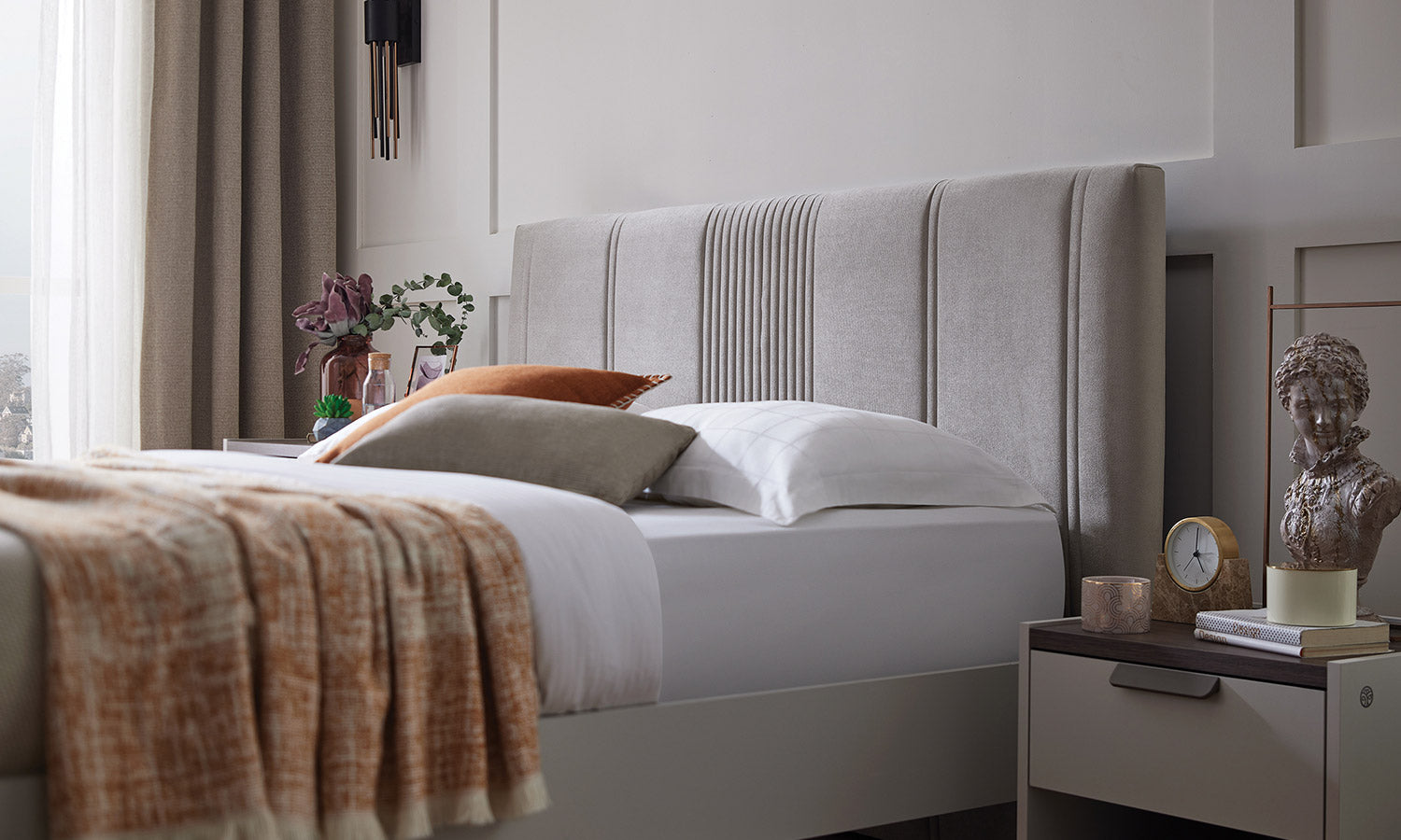 Нощно шкафче «Morel» + чекмедже и рафт, размер 50х48х47см