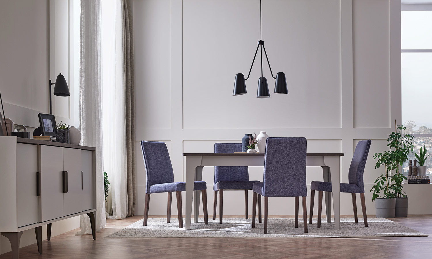 Tрапезна разтегателна маса «Morel» с размер 160х77х90см