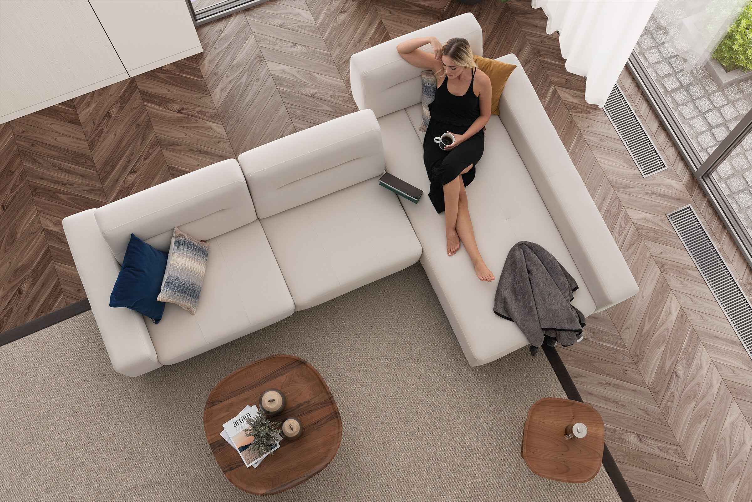 27 готови конфигурации на модулен разтегателен диван «Morocco»