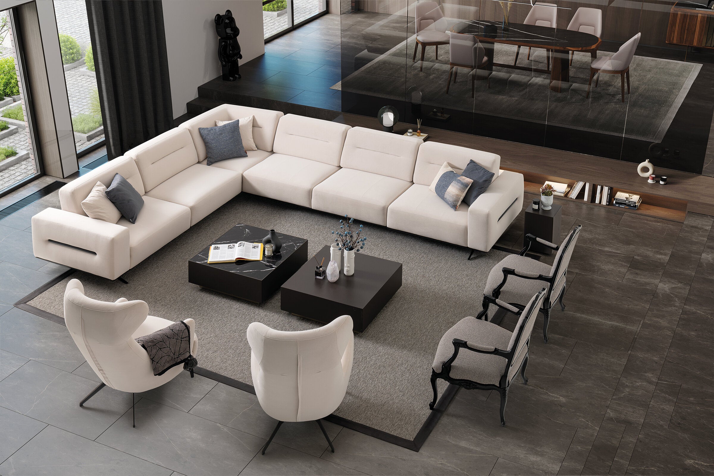 27 готови конфигурации на модулен разтегателен диван «Morocco»