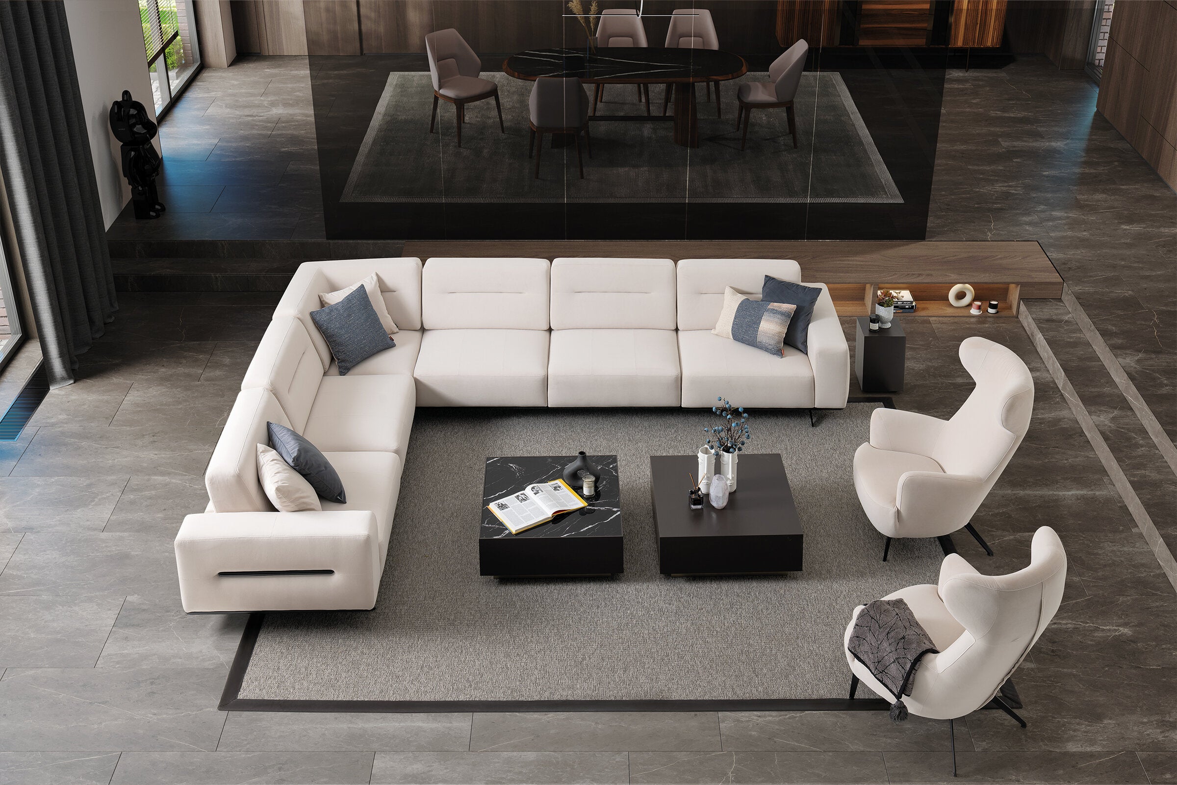 27 готови конфигурации на модулен разтегателен диван «Morocco»