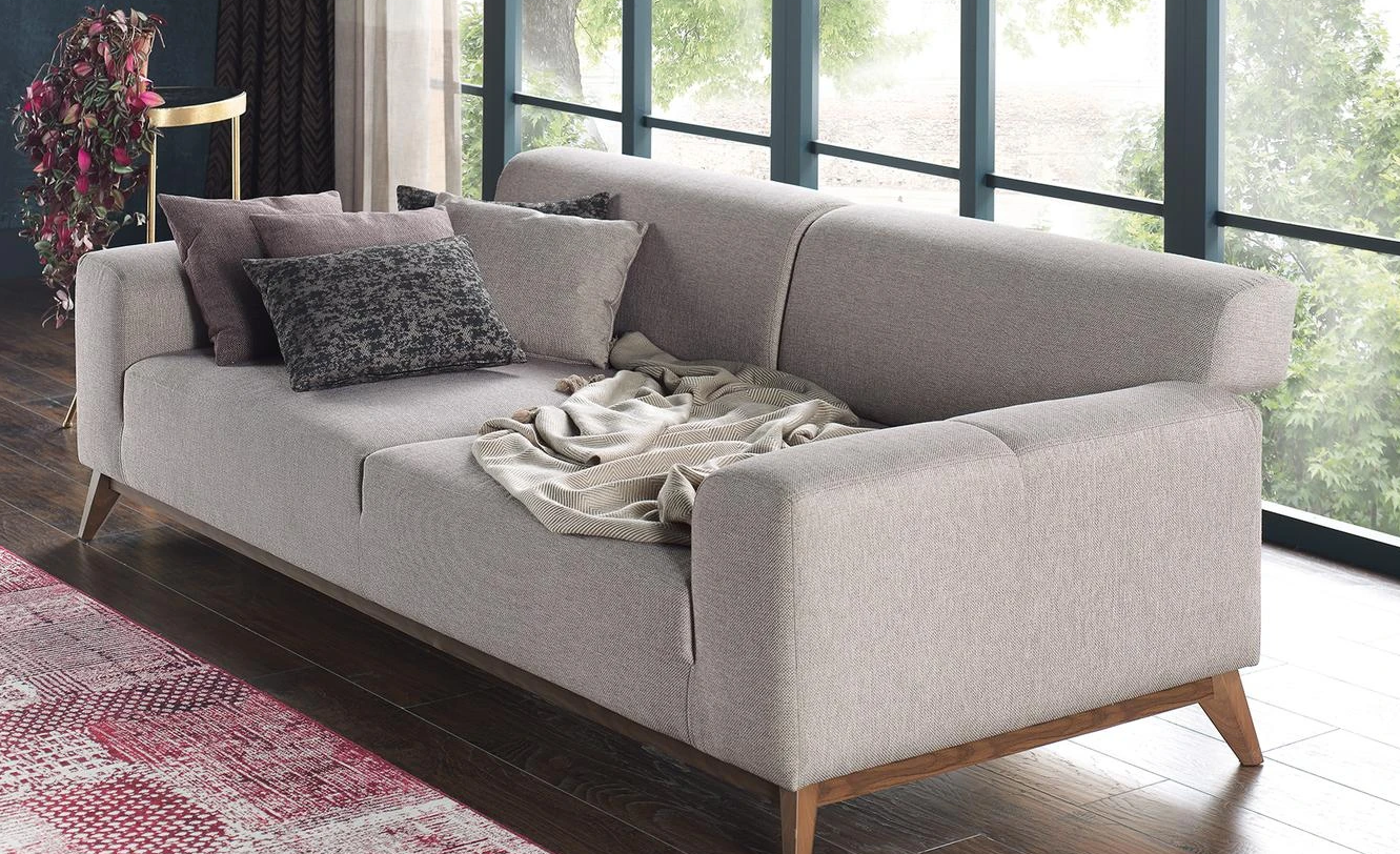 Триместен разтегателен диван «Netha» + 5 декоративни възглавници, ширина 240см