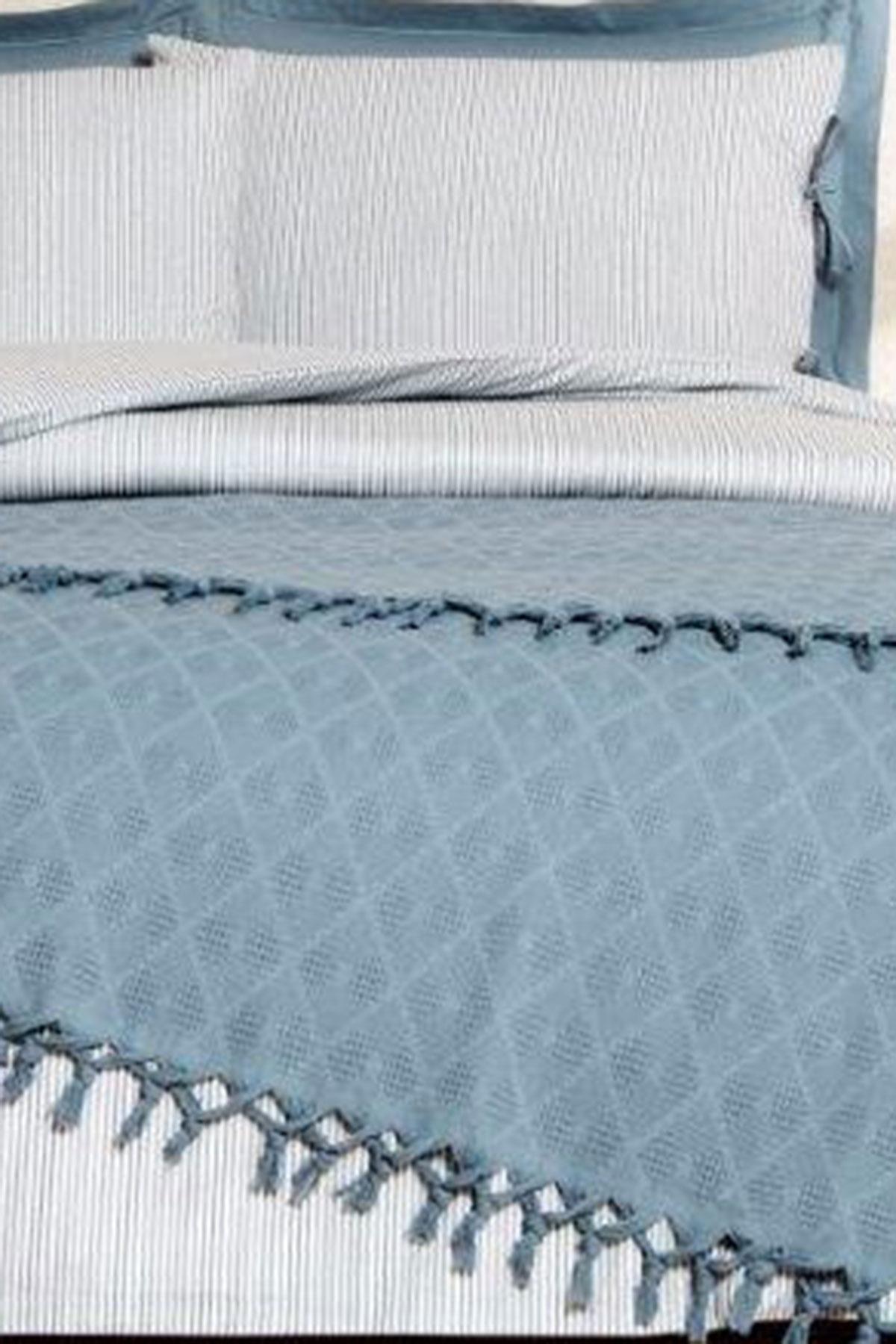 Двоен спален комплект «Natural» с пике, 5 части, ранфорс