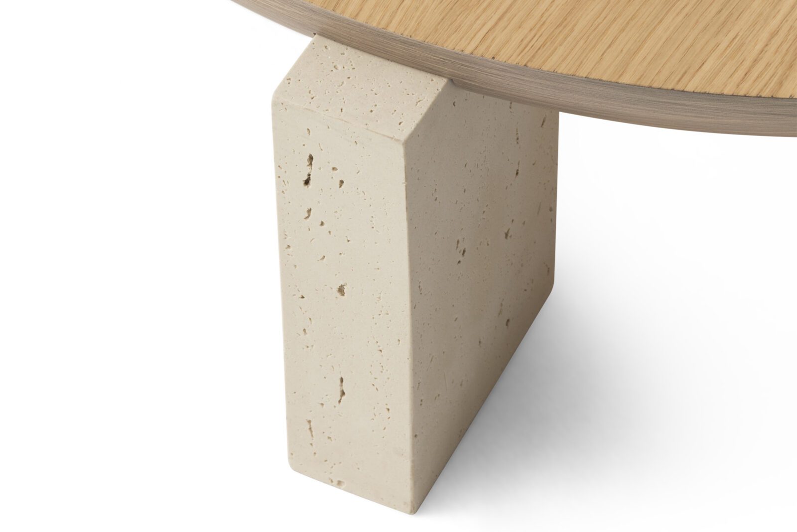 Холна маса «Nota Middle» с травертин, размер 105х31х105см