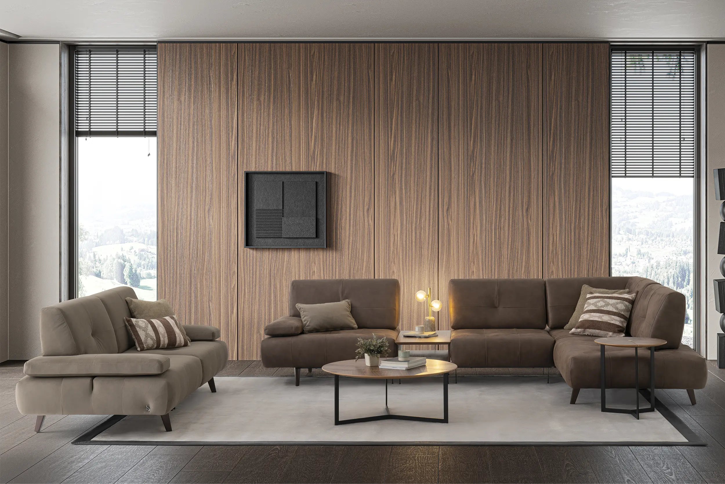 25 готови конфигурации на модулен разтегателен диван «Panamera Comfort»